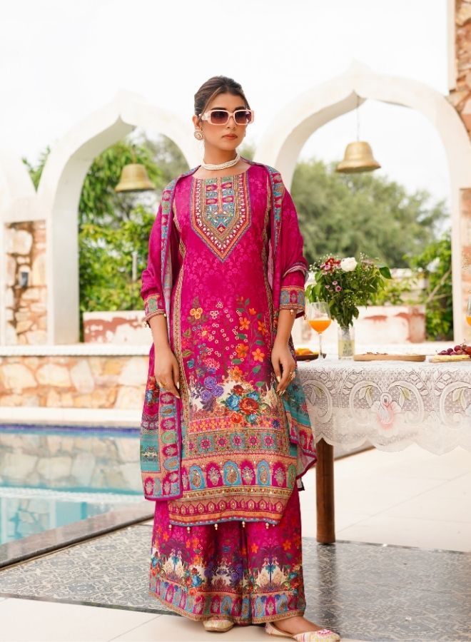 Rani Pink Floral Printed Suit Set