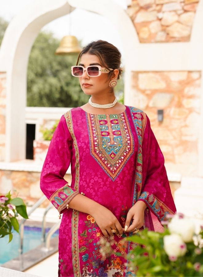 Rani Pink Floral Printed Suit Set
