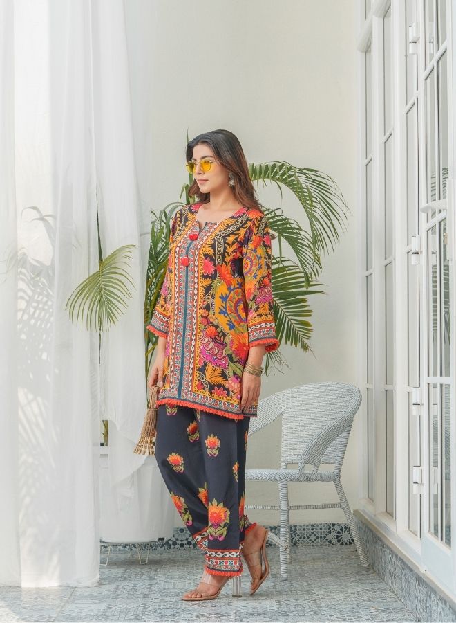 Bold Multicolor Printed Ensemble