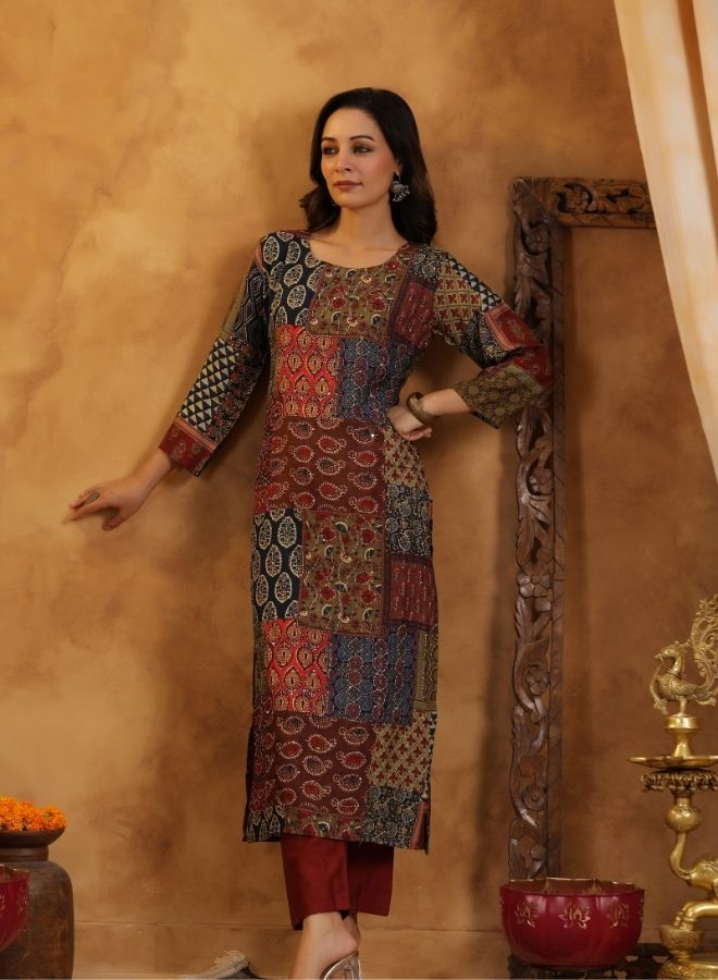 Multi-Color Patchwork Kurti
