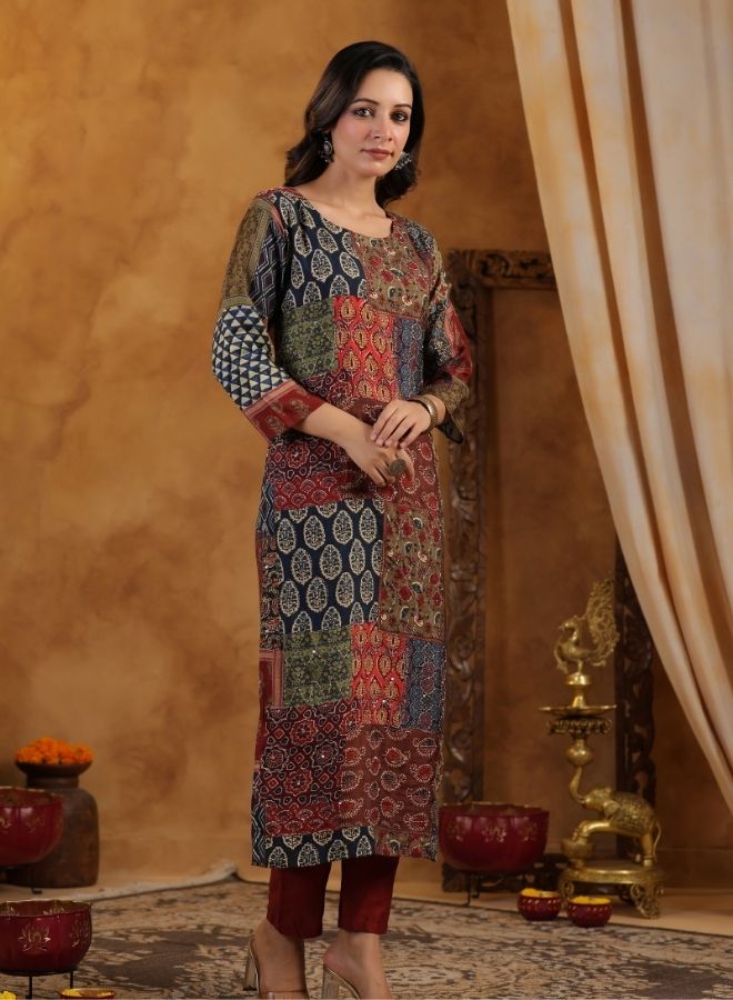 Multi-Color Patchwork Kurti