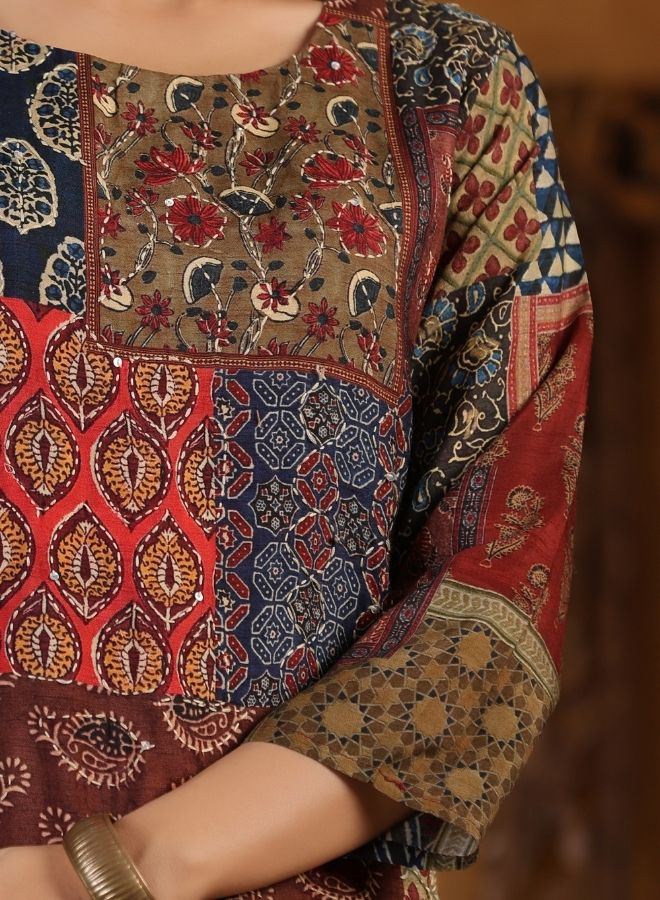 Multi-Color Patchwork Kurti