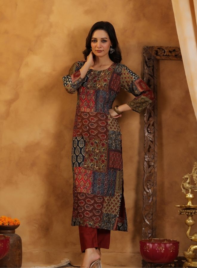 Multi-Color Patchwork Kurti