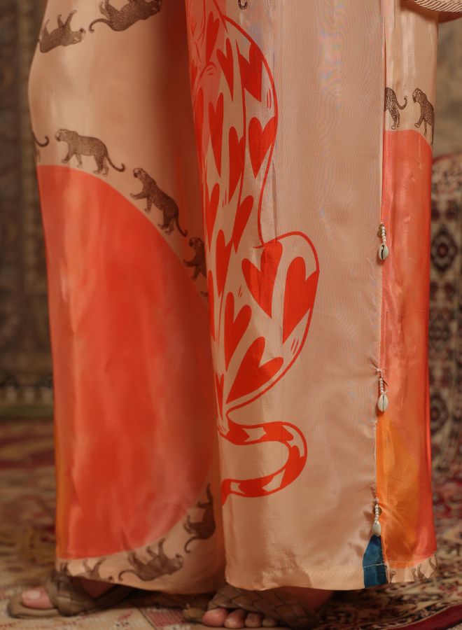 Elegant Silk Printed Ensemble Co-ord Set