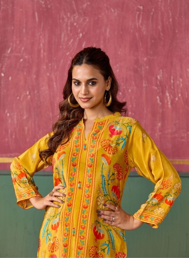 Bright Yellow Floral Co-ord Set