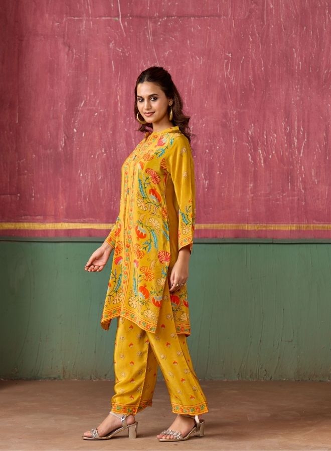 Bright Yellow Floral Co-ord Set