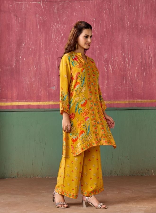 Bright Yellow Floral Co-ord Set