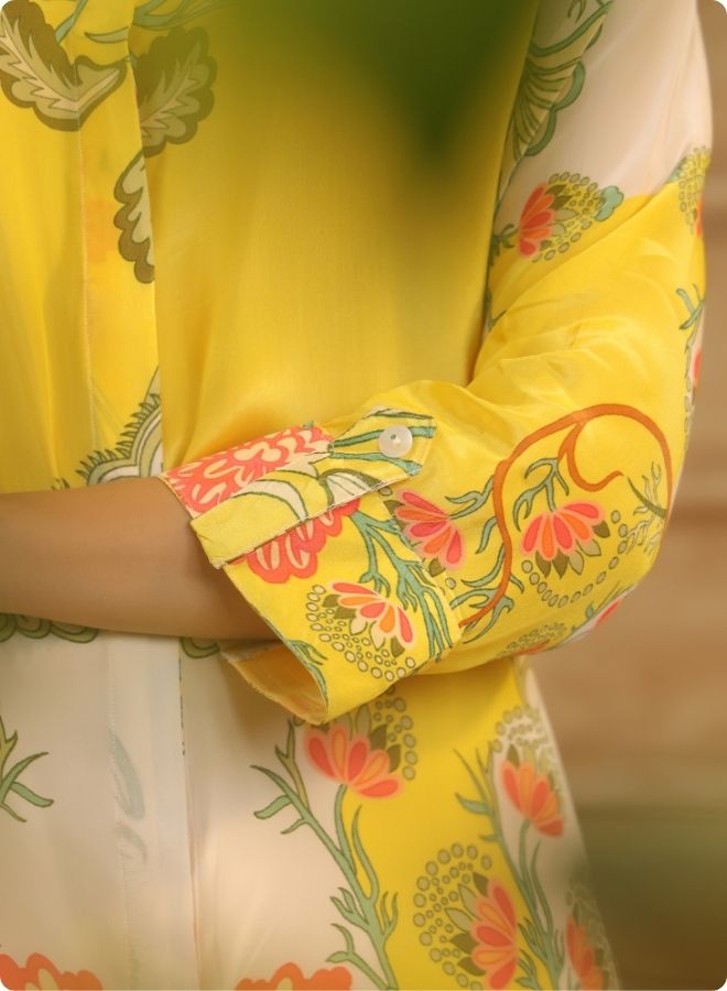 Yellow Floral Printed Co-ord Set