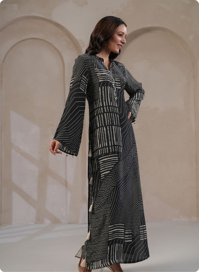 Modern Black & White Geometric Coord Set