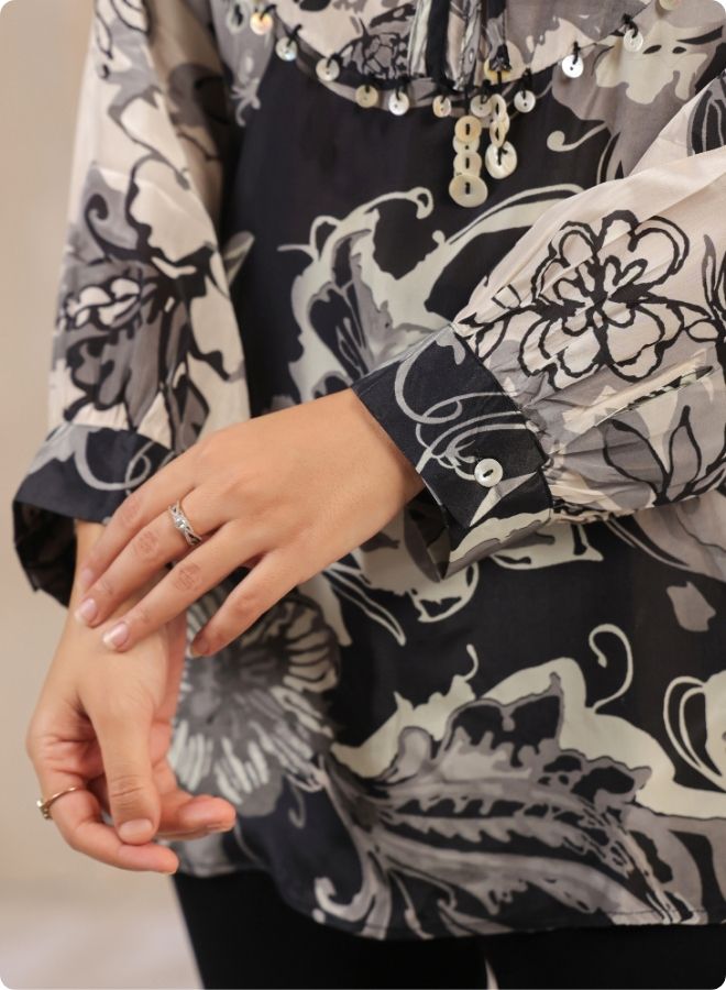 Black & White Printed Tunic
