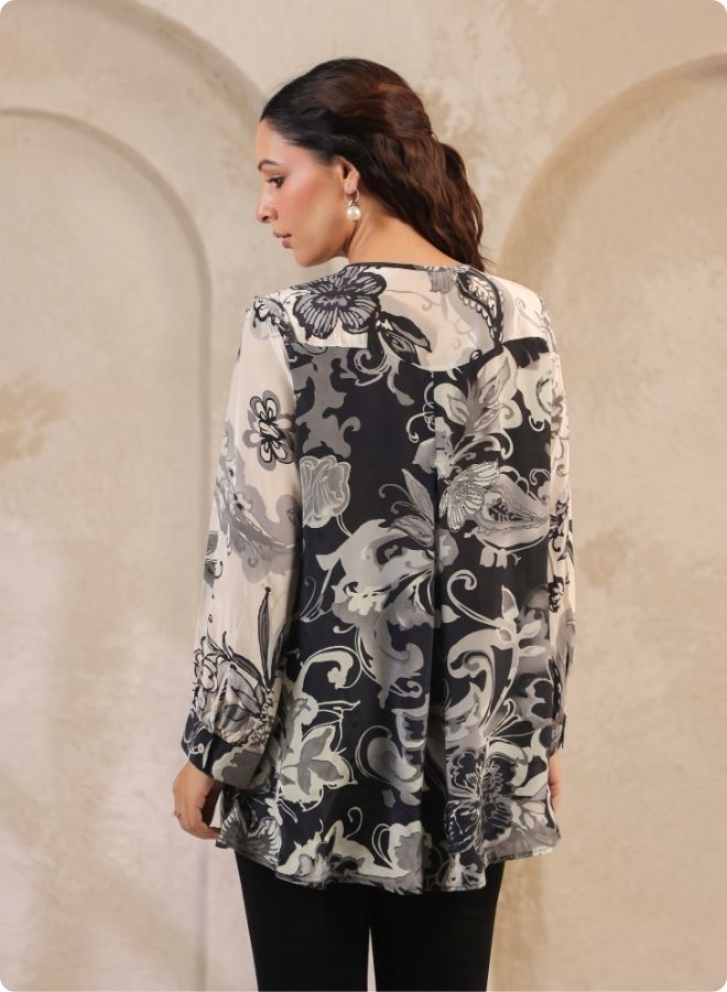 Black & White Printed Tunic