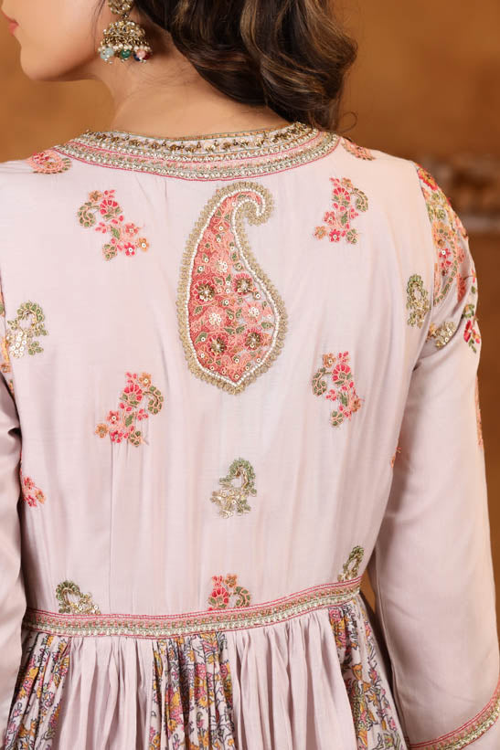 Paisley Embroidered Women Anarkali Set