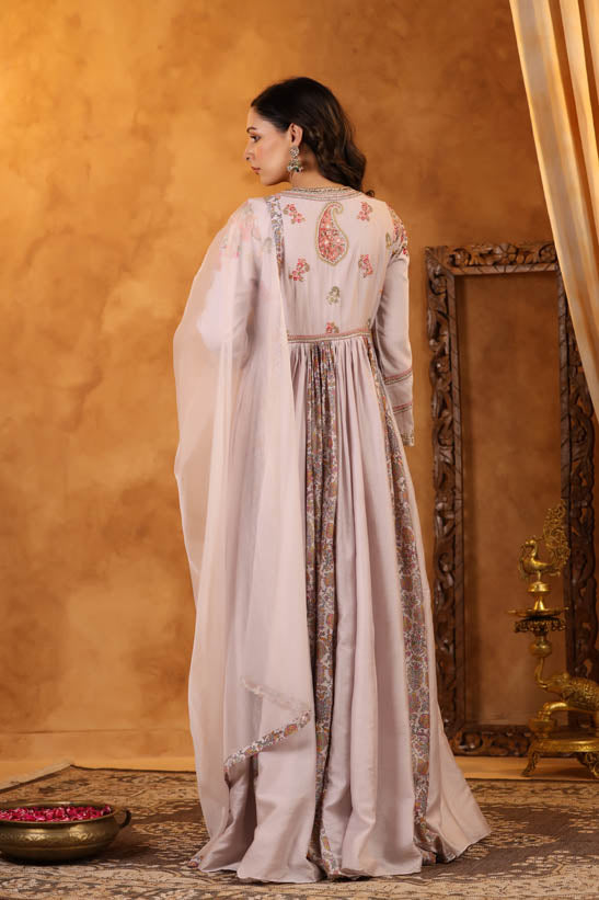Paisley Embroidered Women Anarkali Set