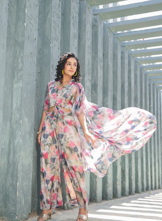 Pink Floral Print Co-ord Set