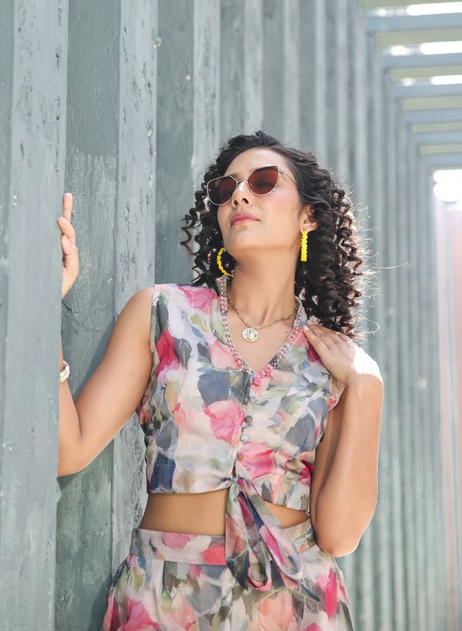 Pink Floral Print Co-ord Set