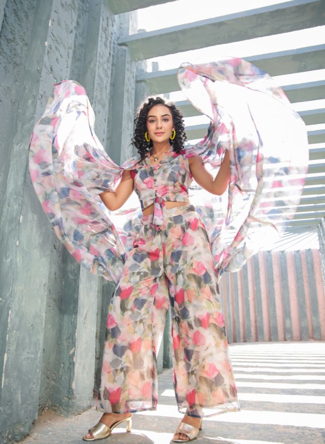 Pink Floral Print Co-ord Set