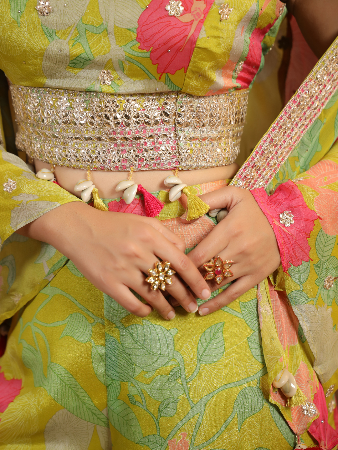 Stunning Lime Green Floral Co-ord Set