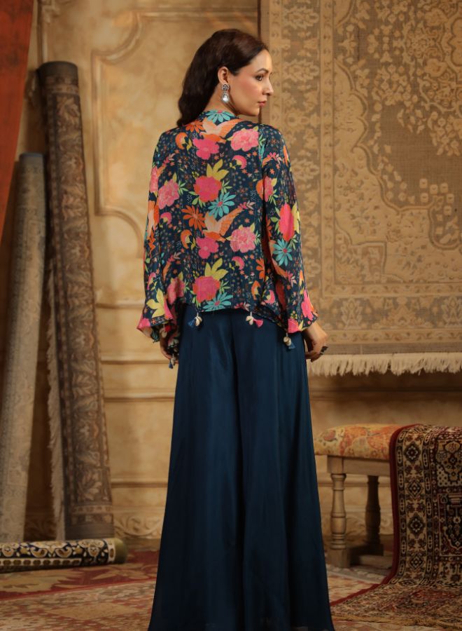 Elegant Floral Embroidered Co-Ord Set