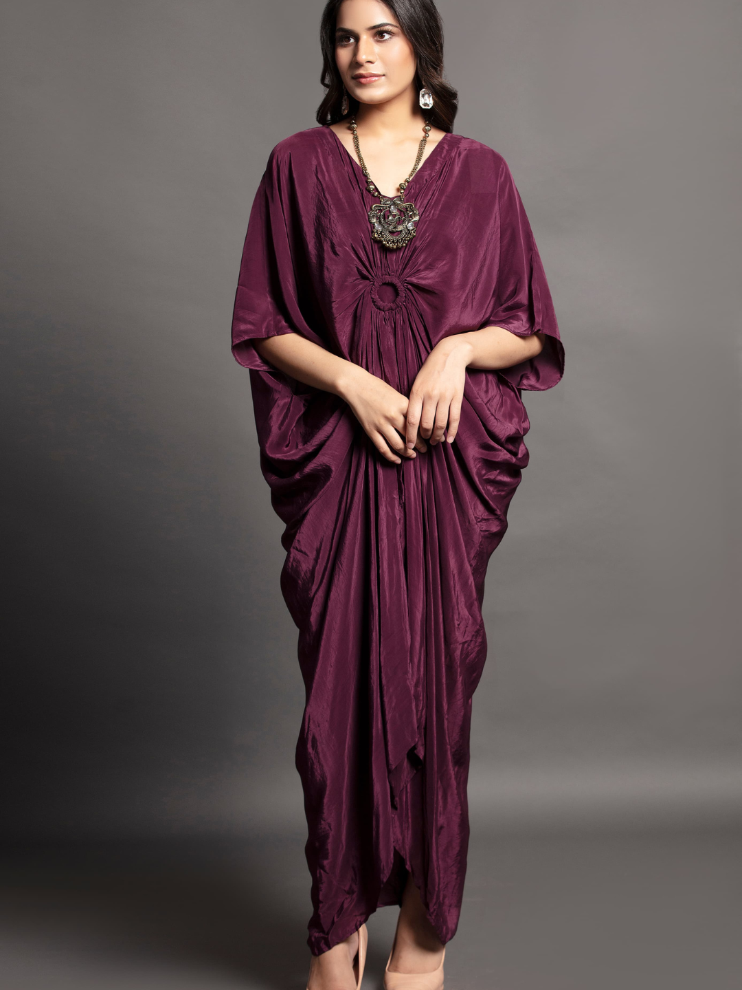 Purple Printed Kaftan