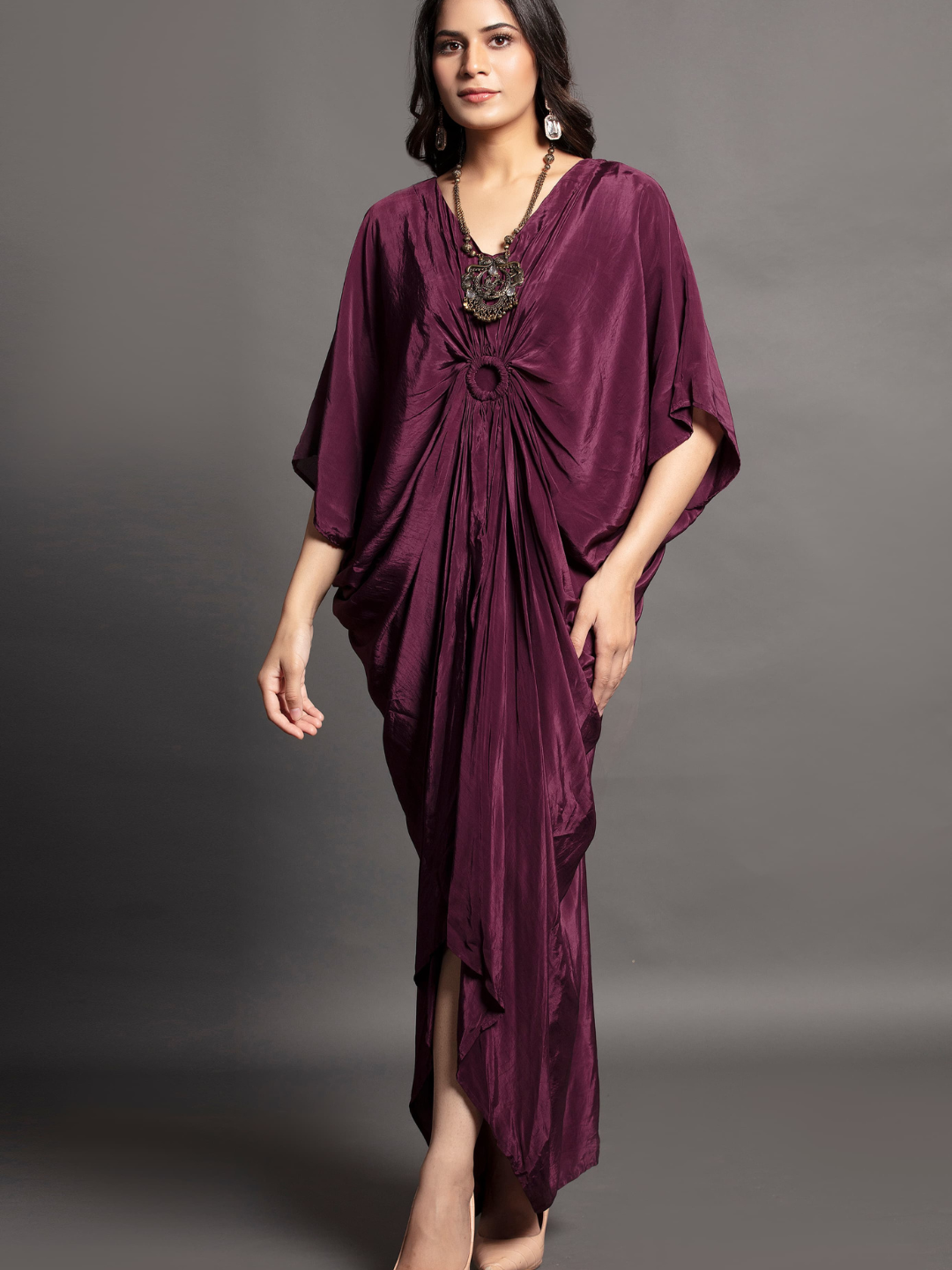 Purple Printed Kaftan