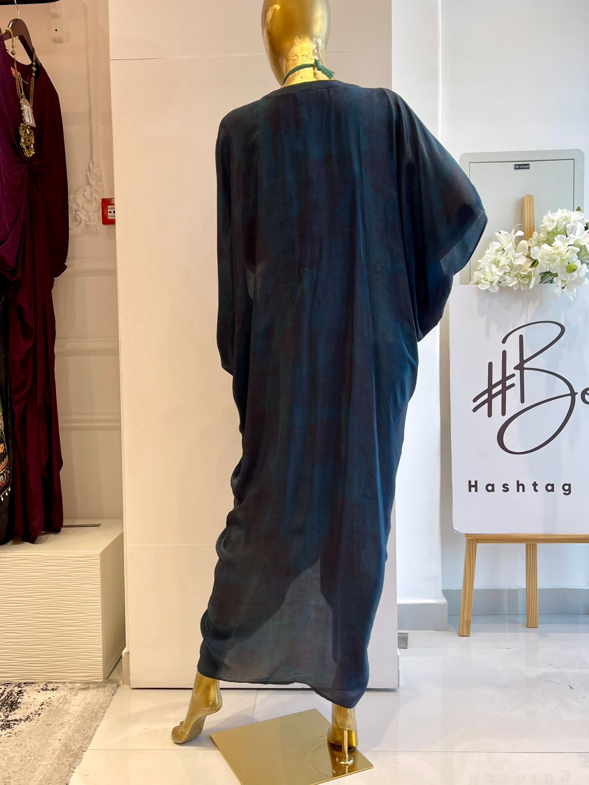 Blue Printed Kaftan