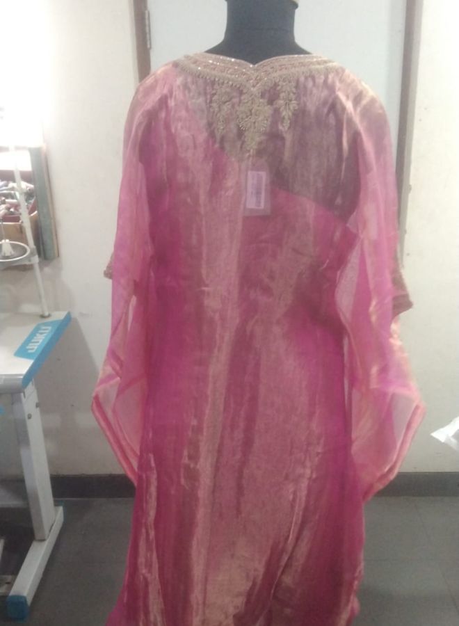 Rani Kaftan with Intricate Silver Embroidery