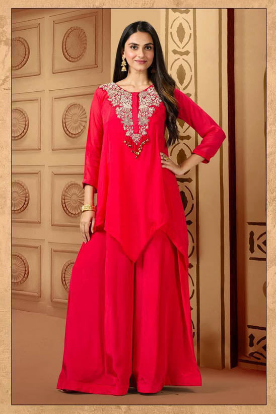 Rani Embroidered Women Kurta And Palazzo