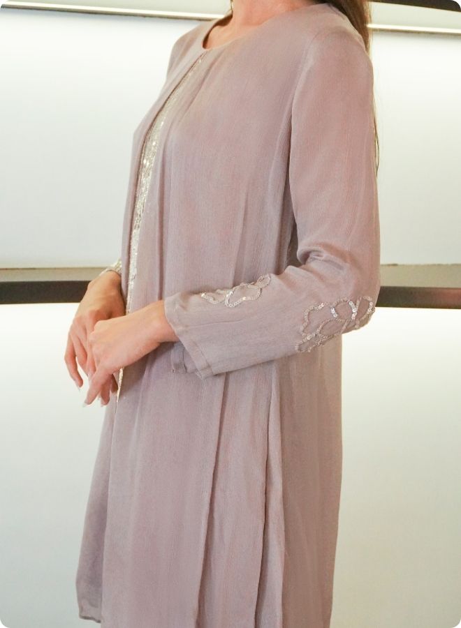 Elegant Brown Embroidered Co-ord Set