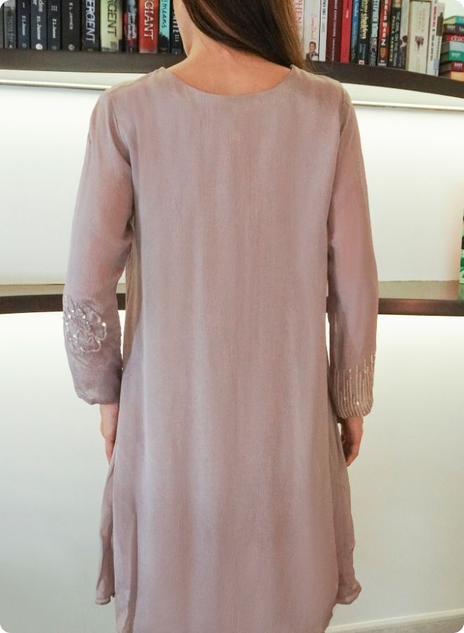 Elegant Brown Embroidered Co-ord Set