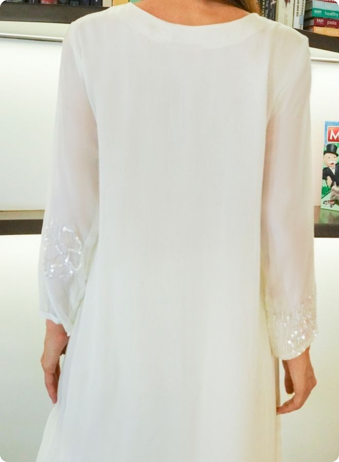 Elegant Cream Embroidered Co-ord Set