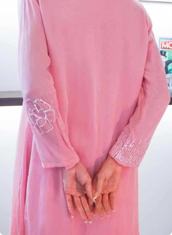 Elegant Pink Embroidered Co-ord Set