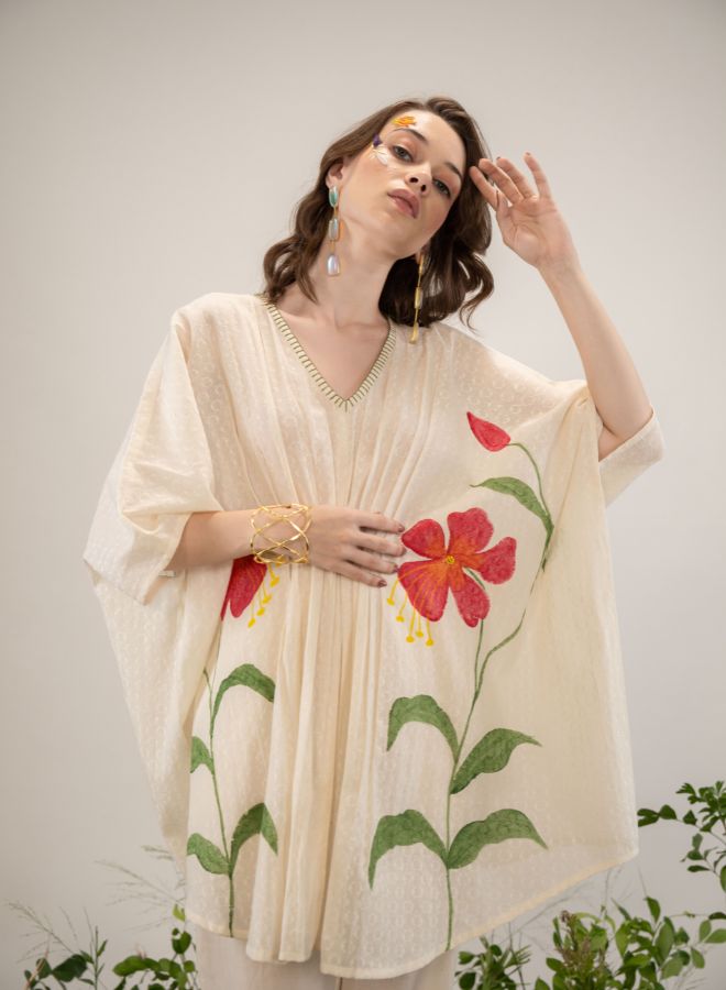Elegant Floral Cream Co-Ord Set