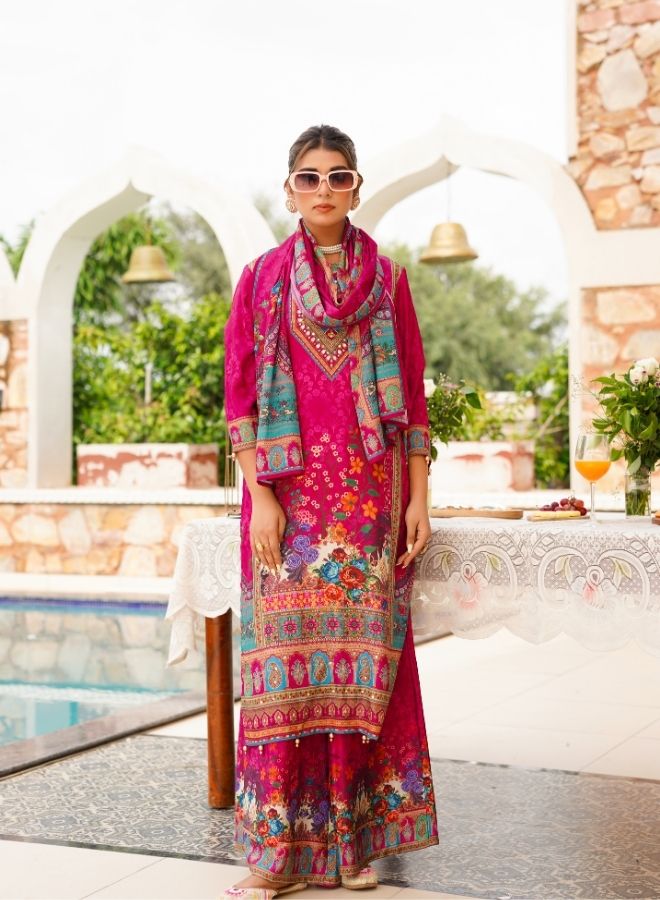 Rani Pink Floral Printed Suit Set