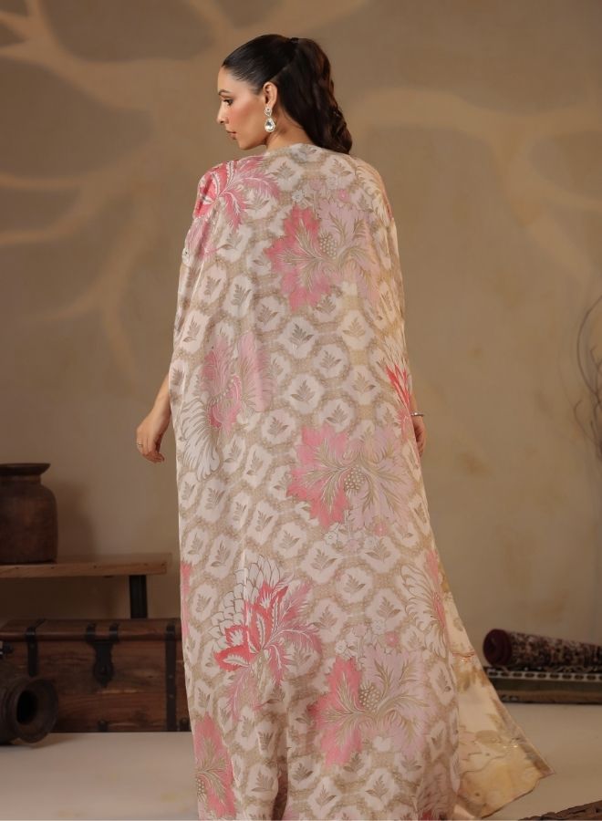 Elegant Cream Floral Co-ord Set