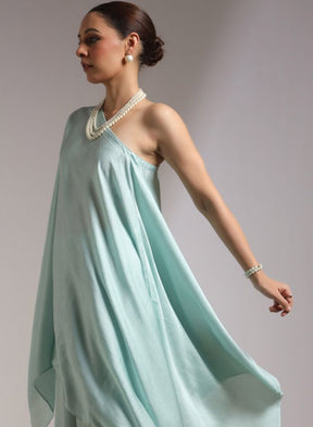 One-Shoulder Satin Co-ord Set Elegant & Chic