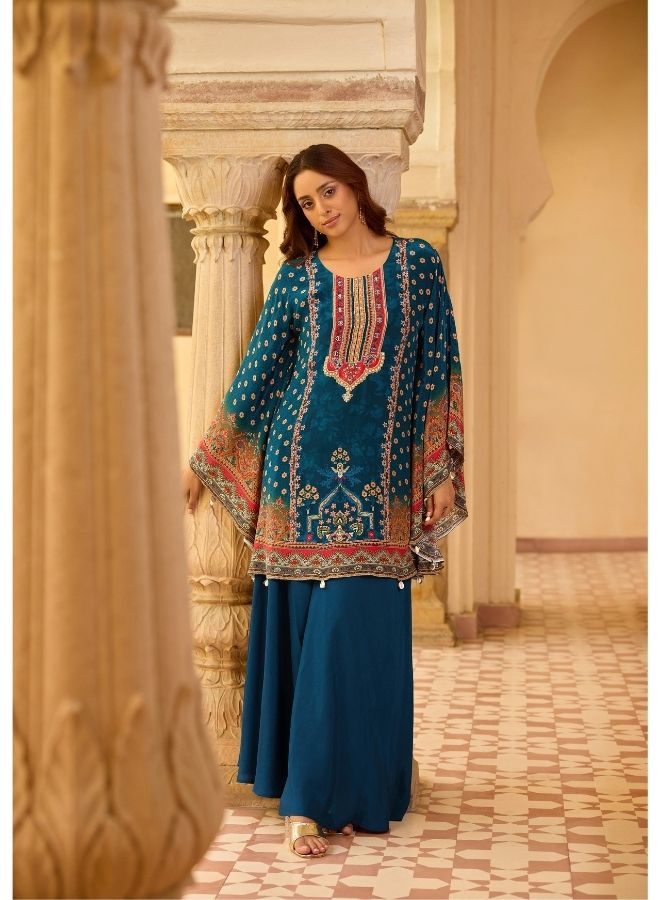 Stylish Red Ethnic Kurta Set