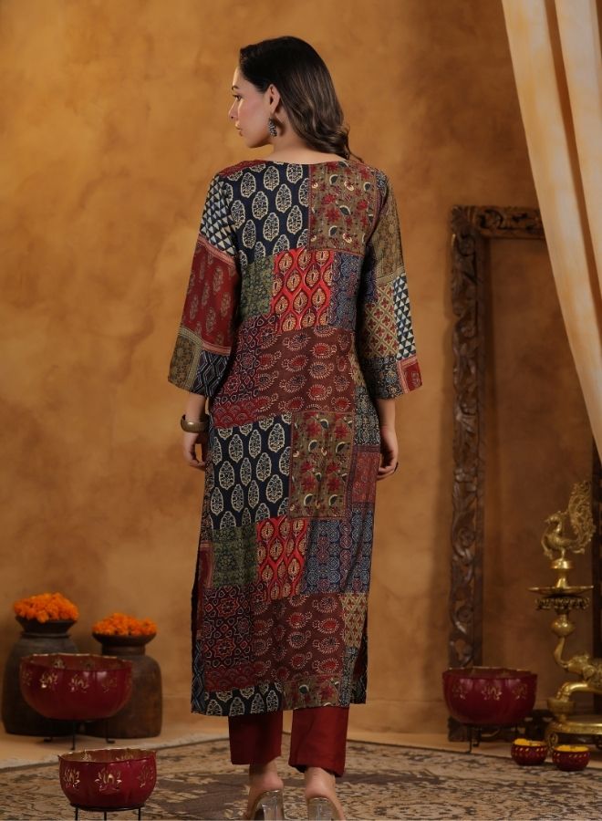Multi-Color Patchwork Kurti