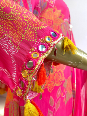 Pink Floral Pint Women Sharara Set