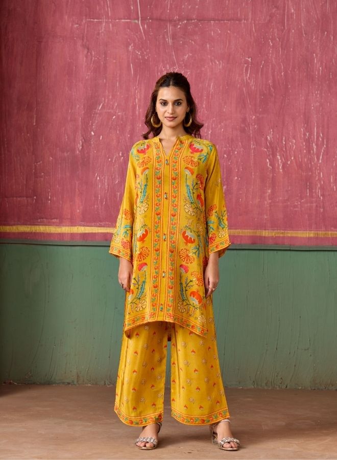 Bright Yellow Floral Co-ord Set