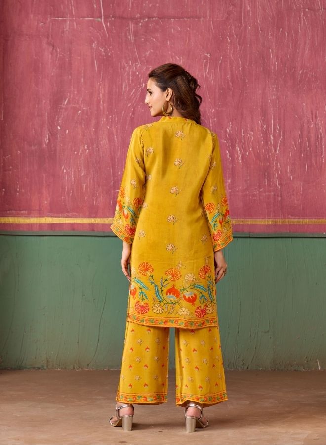 Bright Yellow Floral Co-ord Set