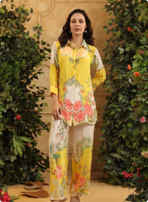 Yellow Floral Printed Co-ord Set
