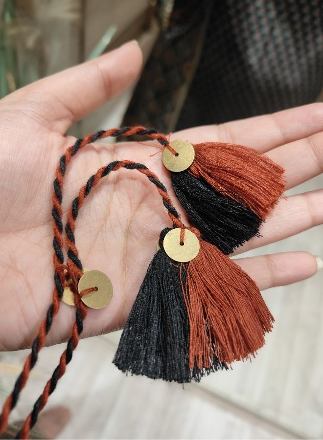 Boho Black Printed Cotton Suit