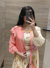 Peach & Cream Boho Floral Co-Ord Set