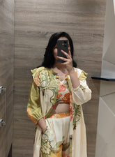 Pista Green & Cream Floral Co-Ord Set
