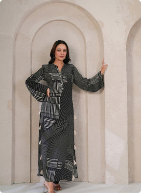 Modern Black & White Geometric Coord Set