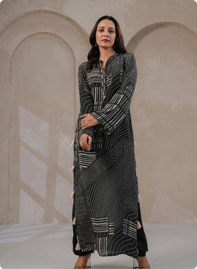 Modern Black & White Geometric Coord Set