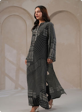 Modern Black & White Geometric Coord Set