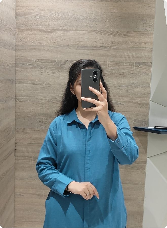 Blue Solid Co-ord Set