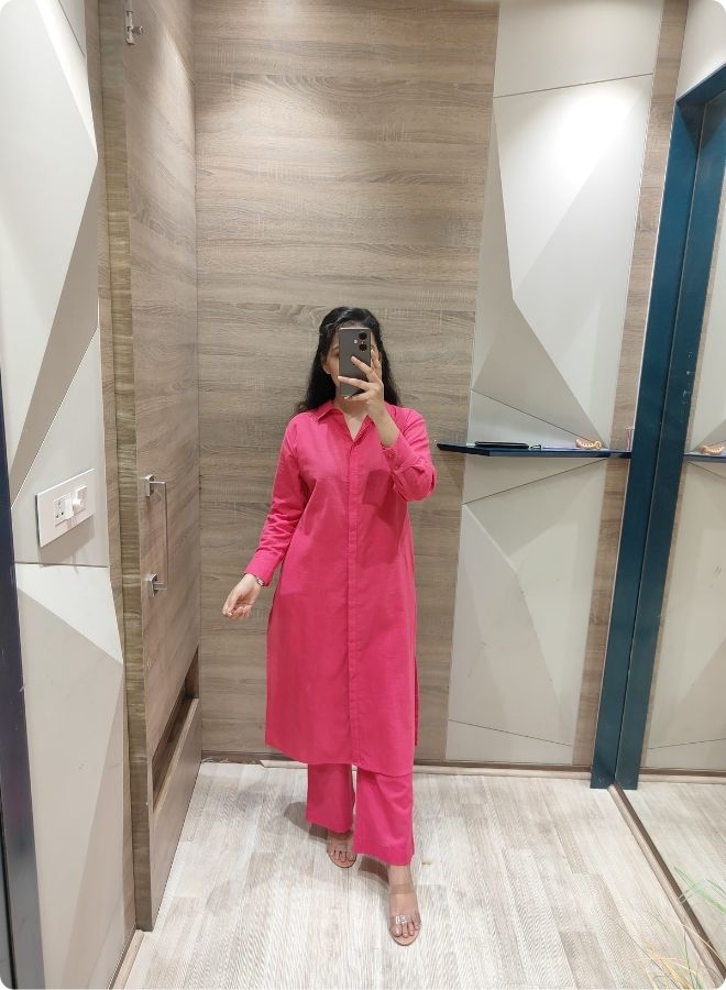 Solid Mustard Orange Co-Ord Set