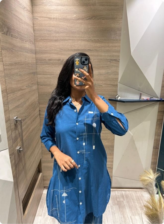 Women's Embroidered Shirt & Pant Set